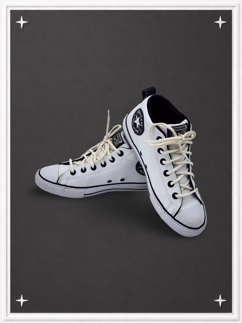 Chuck Taylor All Star White Leather Sneakers | Women's 7 / Junior's 5